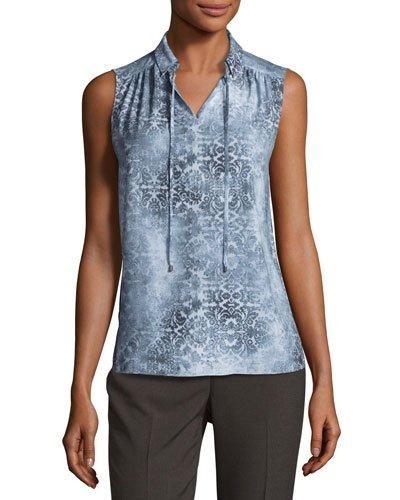 Relaxed Sleeveless Printed Top, Kismet