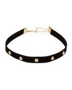 Studded Faux-suede Choker