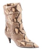 Charlotte Python Pointed Booties