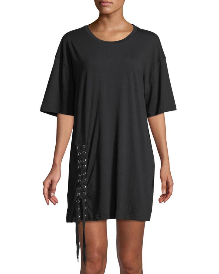 Lace-up Oversized Tee