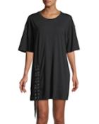 Lace-up Oversized Tee