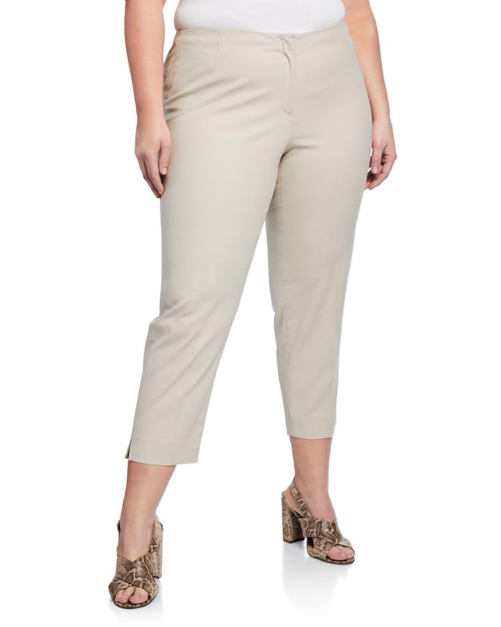 Plus Size Lexington Vented Hem Cropped Pants