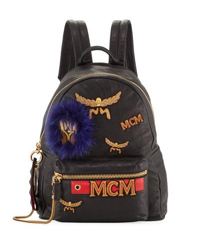 Stark Leather Insignia Backpack, Black