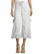 Ankle-length Gaucho Pants, Alabaster