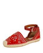 Embellished Suede Espadrilles