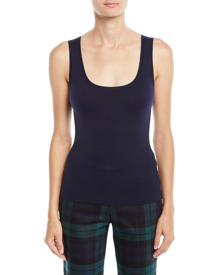Scoop-neck Fitted Cashmere