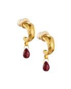 Classic Dew Hoop Earrings With Single Briolette