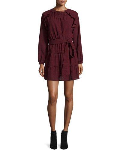 Relax Belted Long-sleeve Dress