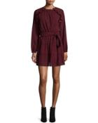 Relax Belted Long-sleeve Dress