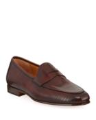 Men's Embossed Leather Penny