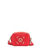 Mia Zip-top Lizard Shoulder Bag, Red