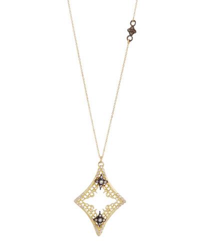 Old World Diamond Mesh Cravelli Pendant Necklace
