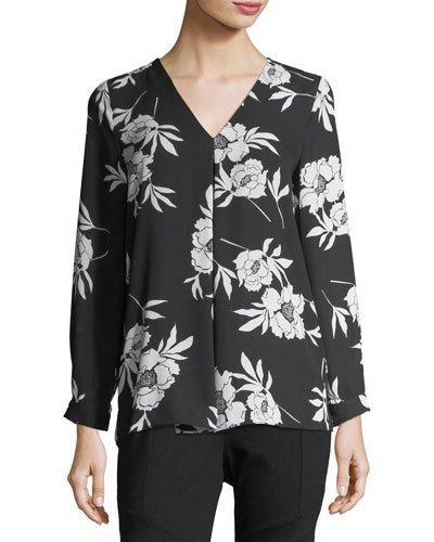 Oriental Fleur Long-sleeve Top