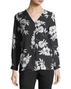 Oriental Fleur Long-sleeve Top