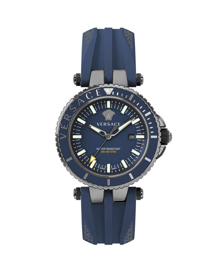 Men's 46mm V-race Diver Watch W/ Silicone