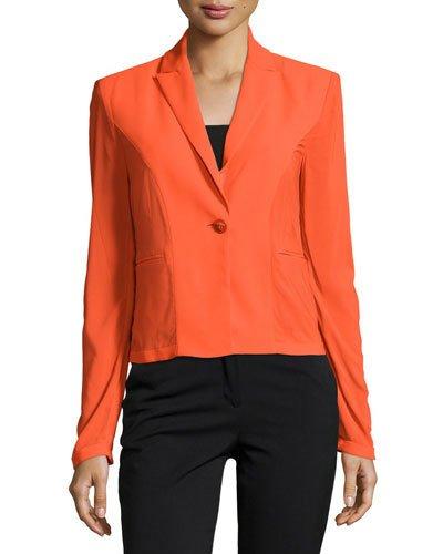 Long-sleeve One-button Jacket, Orange