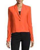 Long-sleeve One-button Jacket, Orange