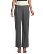 Tropical Luxury High-waist Wide-leg Pants