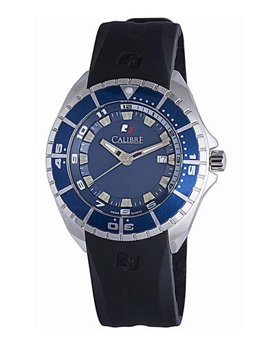 44mm Men's Sea Knight Rubber Watch, Blue