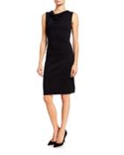 Santana Knit Cowl-neck Sleeveless Dress