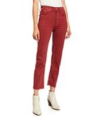 High-rise Stovepipe Cropped Jeans