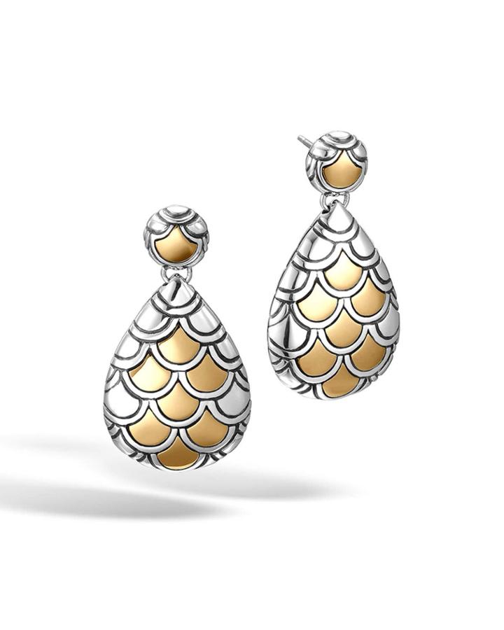 Naga Gold & Silver Pearl-shape Earrings