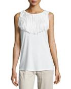 Solieil Sleeveless Fringe Top,