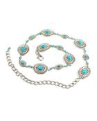 Turquoise-hued Concho Chain Belt