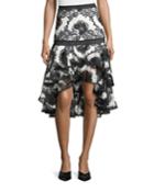 Halima Monochrome Lace High-low Flared