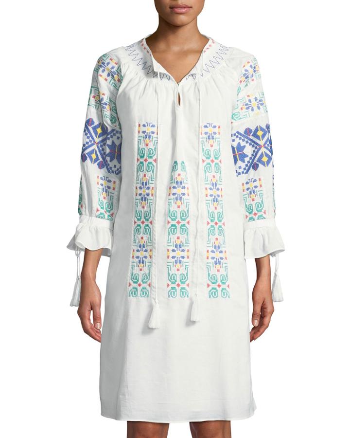 3/4-sleeve Boho Dress