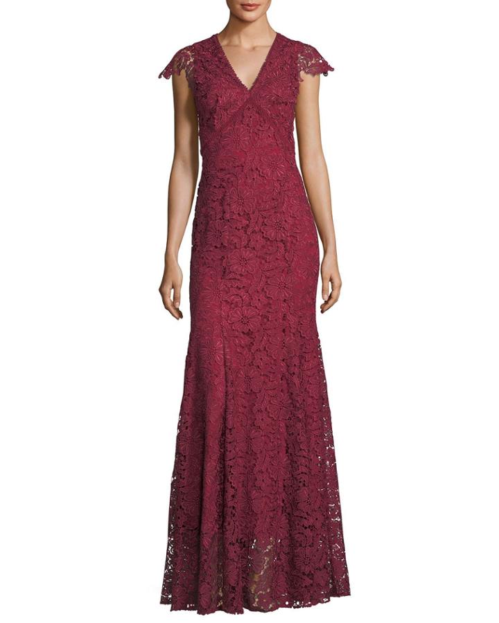 Howden V-neck Lace Evening Gown