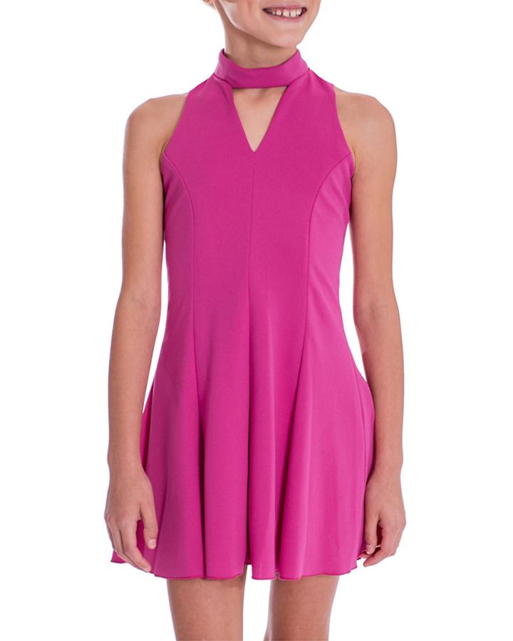 Rowan Stretch Crepe Halter Dress,