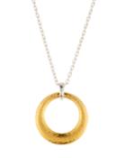 Large Tapered Hoop Pendant Necklace