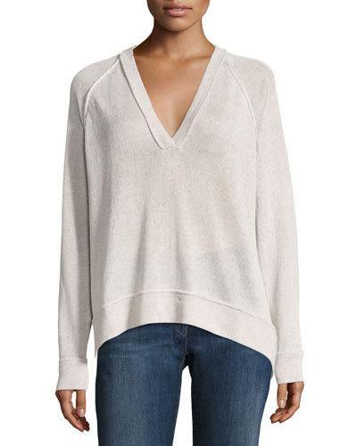 V-neck Trapeze Pullover Sweater,