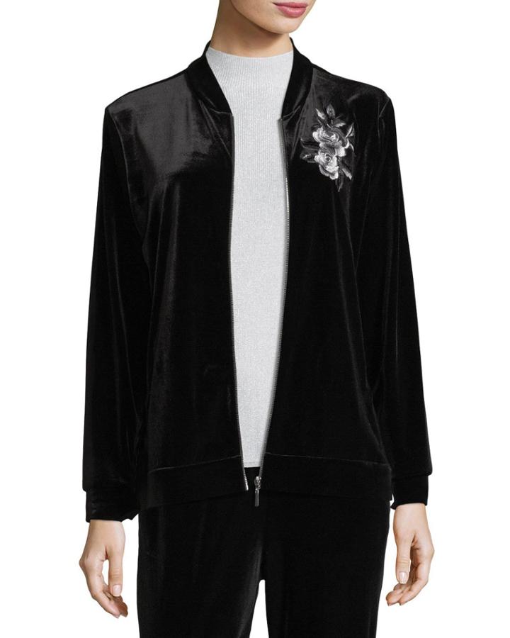 Embroidered Velvet Jacket,