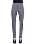 Fabia Metallic Glen Checked Jersey Pants