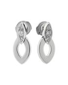 Estate 18k Marquise Diamond Drop Earrings