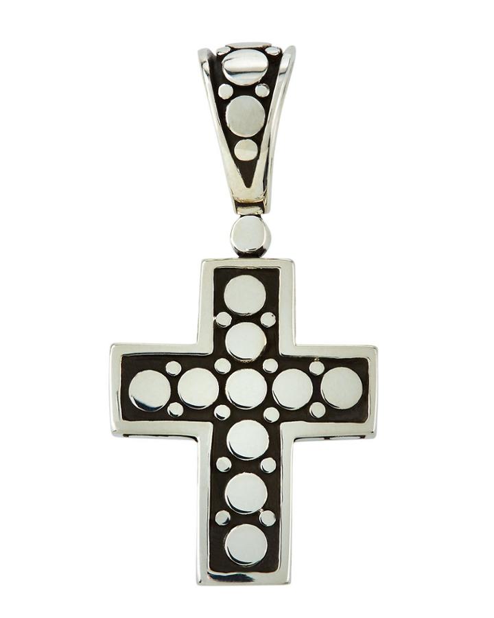 Dot Silver Small Cross Pendant