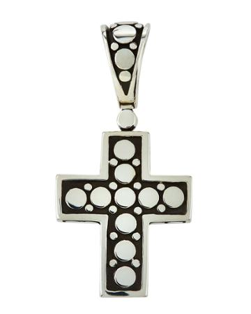 Dot Silver Small Cross Pendant