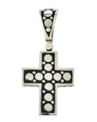 Dot Silver Small Cross Pendant
