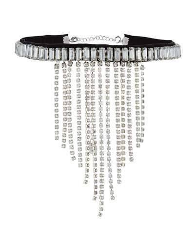 Crystal Fringe Choker Necklace