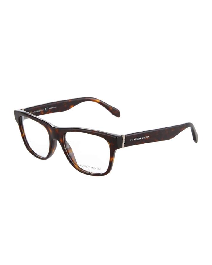 Oversized Square Tortoiseshell Acetate Optical Glasses