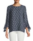 Janelle Split Flutter-sleeve