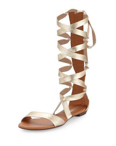 Karine Metallic Gladiator Sandal, Bright Gold