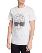 Men's Camo Skull Graphic Crewneck Short-sleeve T-shirt