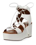 Chloe Leather Strappy Wedge