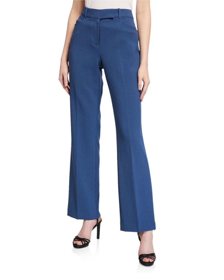 Crepe Boot-cut Pants