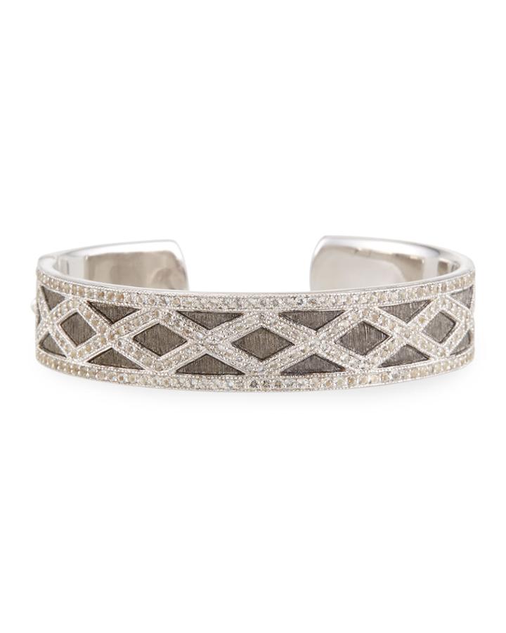 Soho Rayna Lattice White Topaz Cuff
