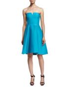 Strapless Fit-&-flare Dress, Caribbean