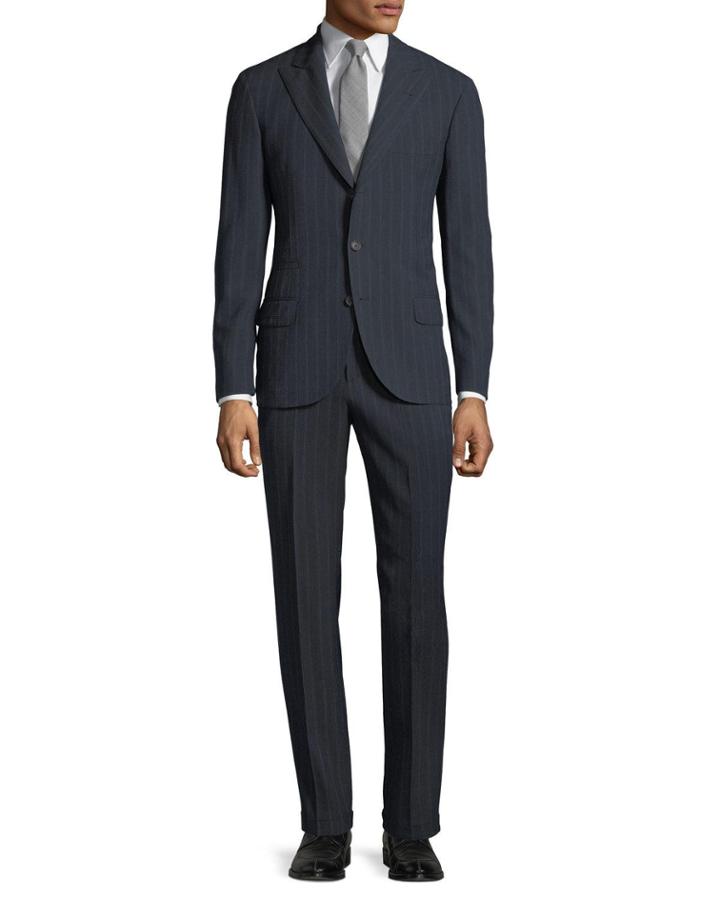 Men's Pinstripe Two-piece Wool